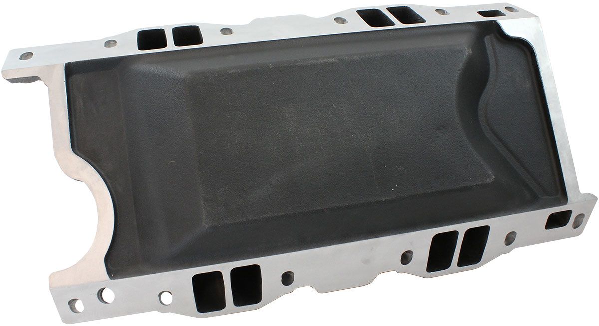 Small Block Chrysler Air Gap Dual Plane Intake Manifold, Black Finish