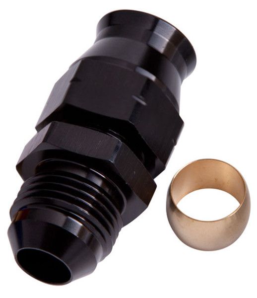 Tube to Male AN Adapter 1/4" to -4AN AF108-04BLK