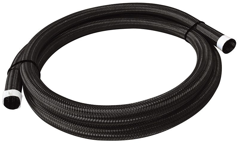 111 Series Black Stainless Steel Braided Cover 9/16" (14mm) I.D AF111-014-1MBLK