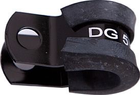 Cushioned P-Clamps 1/4" (6mm)I.D - Black Finish AF158-04BLK