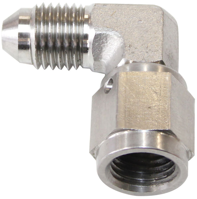 90° Stainless Steel Male to Female Fitting -4AN AF207-04