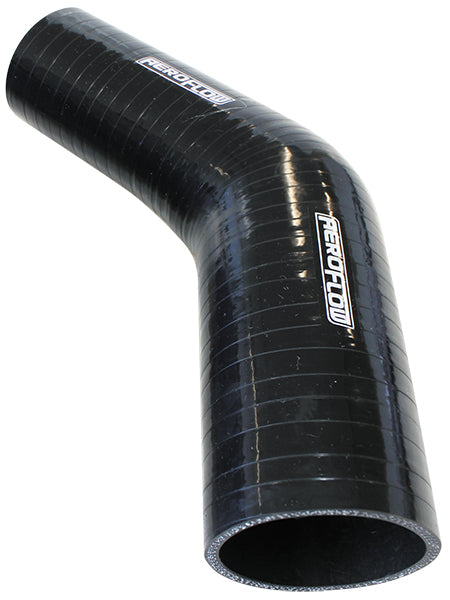 Gloss Black 45° Silicone Reducer / Expander Hose 1-3/4" (44mm) to 1-1/2" (38mm)
