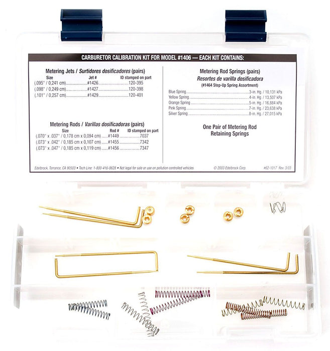 Calibration Kit for Performer Series Carburettors ED1487