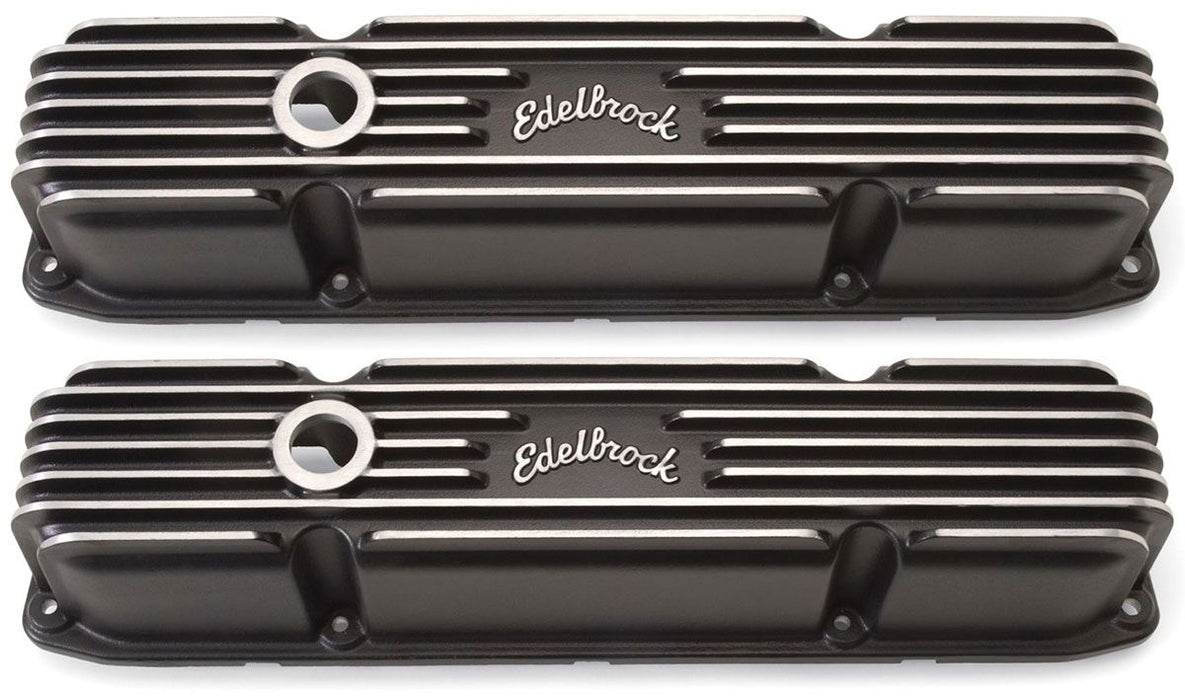 Classic Aluminium Series Valve Covers - Black Finish ED41923