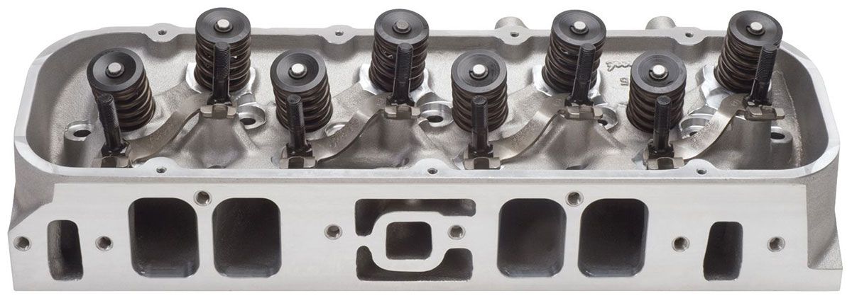 Performer RPM 454 Rectangle Port Cylinder Heads - Single - Complete ED60559