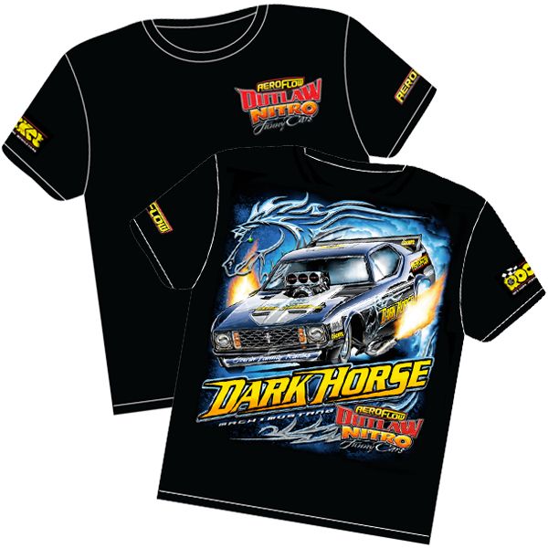 Dark Horse' Mustang Outlaw Nitro Funny Car T-Shirt RTDH-YS